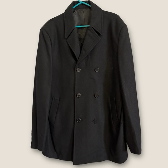Y2K Wool Blend Pea Coat - Picture 1 of 5